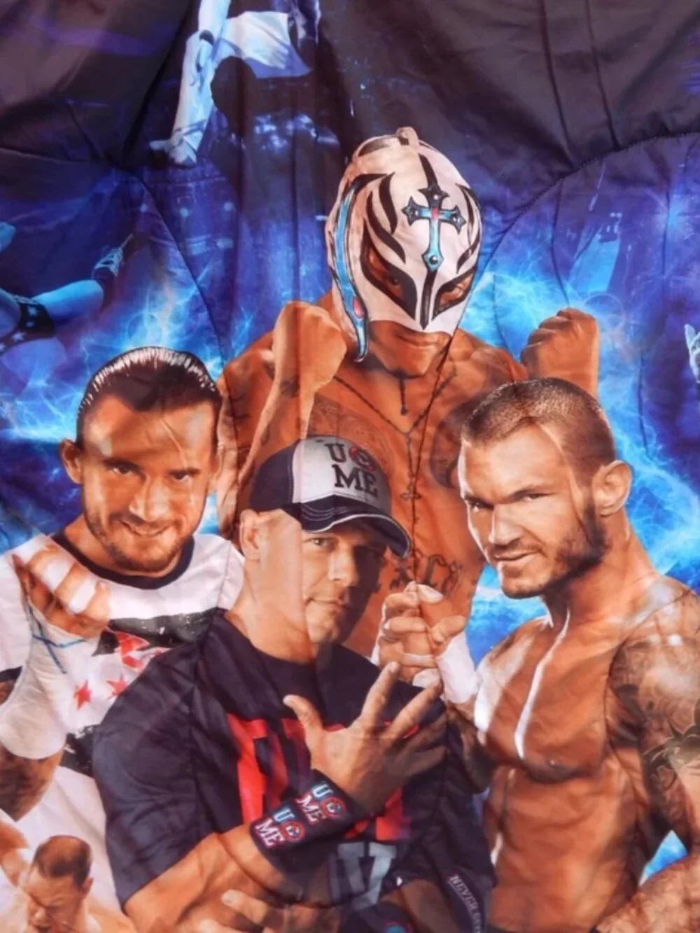 WWE Wrestling Punk Rey Mysterio Cena Orton Twin Comforter Blanket 70x85